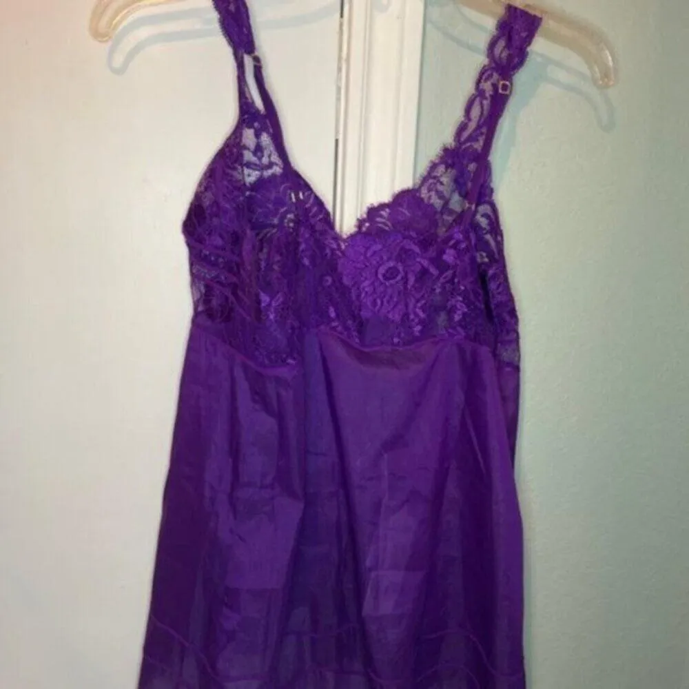 La Perla Lace trimmed silk blend camisole violet M - Image 9