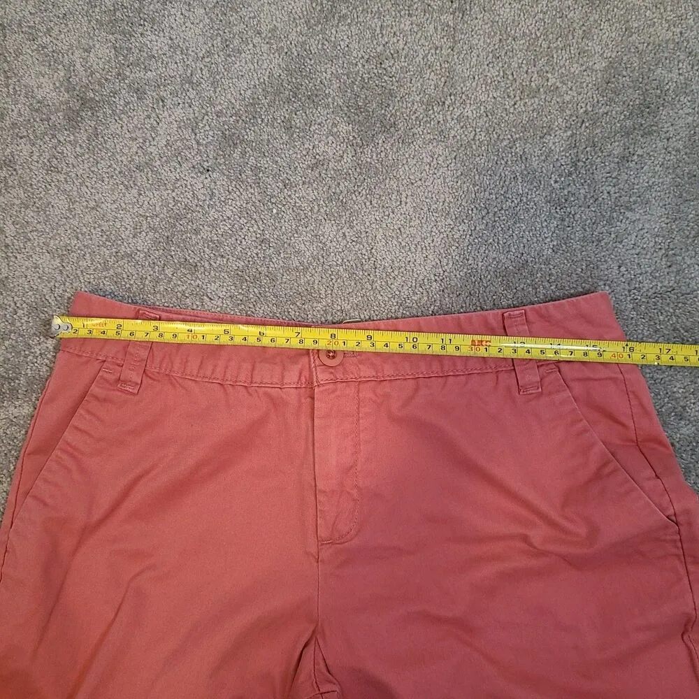 Garnet Hill Womens Pants Coral Size 10 Petite Chino Mid Rise Straight 100%Cotton - Image 7