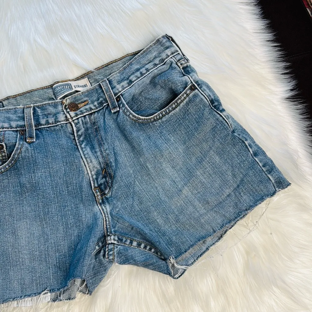 Levi's Signature Straight Faded Denim Cut Offs - Image 2