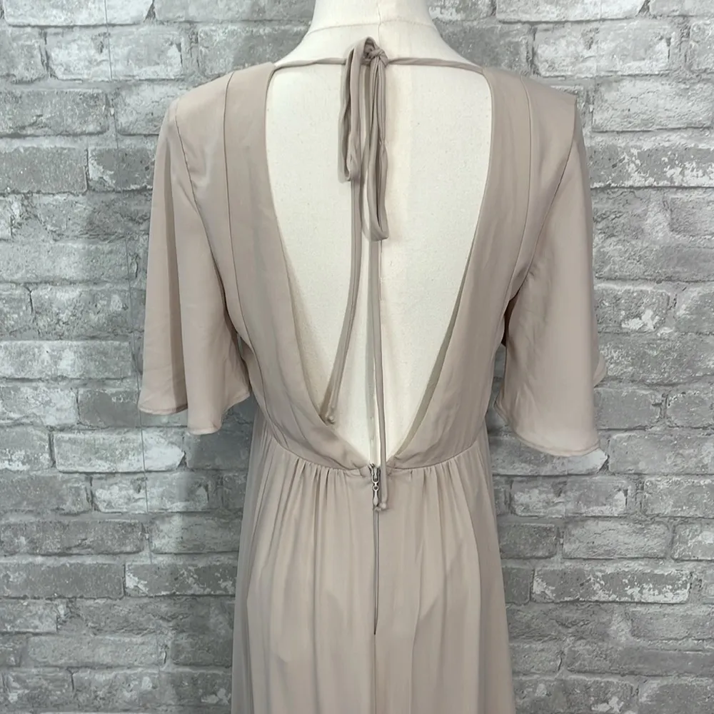 Show Me Your MuMu Cream Faye Flutter Sleeve Maxi Dress - Image 12