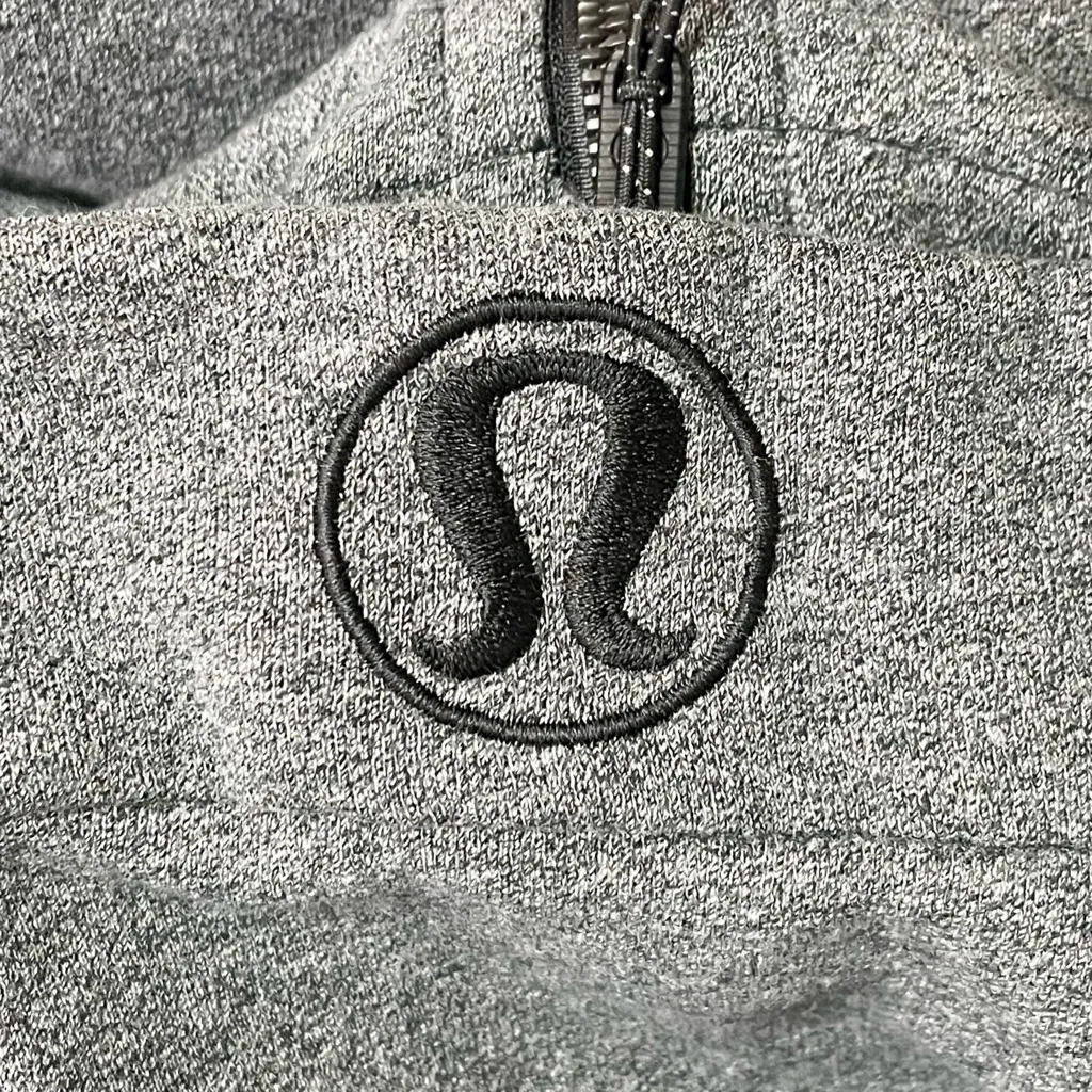 Lululemon Scuba Hoodie Light Cotton Fleece Heathered Speckled Black Gray Size 8 - Image 11