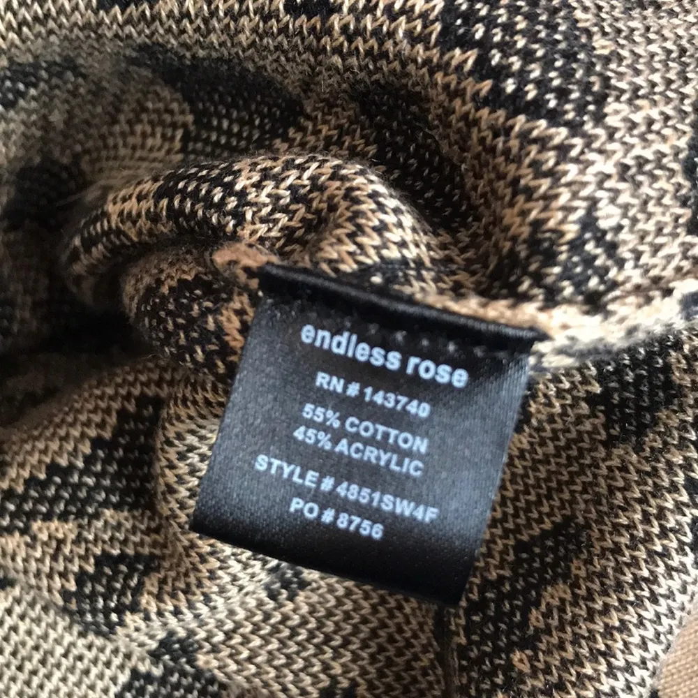 Endless Rose Animal Print Short Sleeve Sweater - Image 5