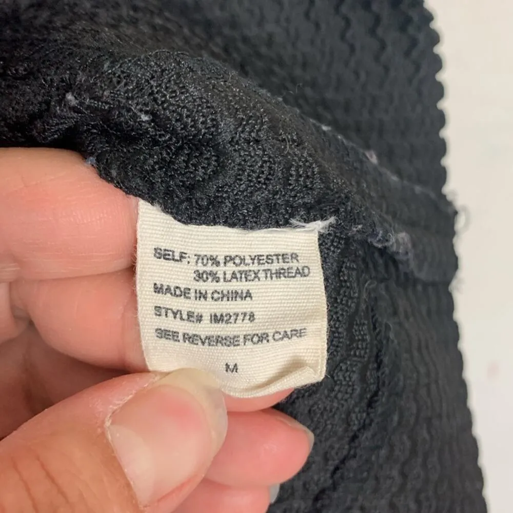 Dainty Hooligan women's medium black lace cutout bandaid body con dress goth pun - Image 3