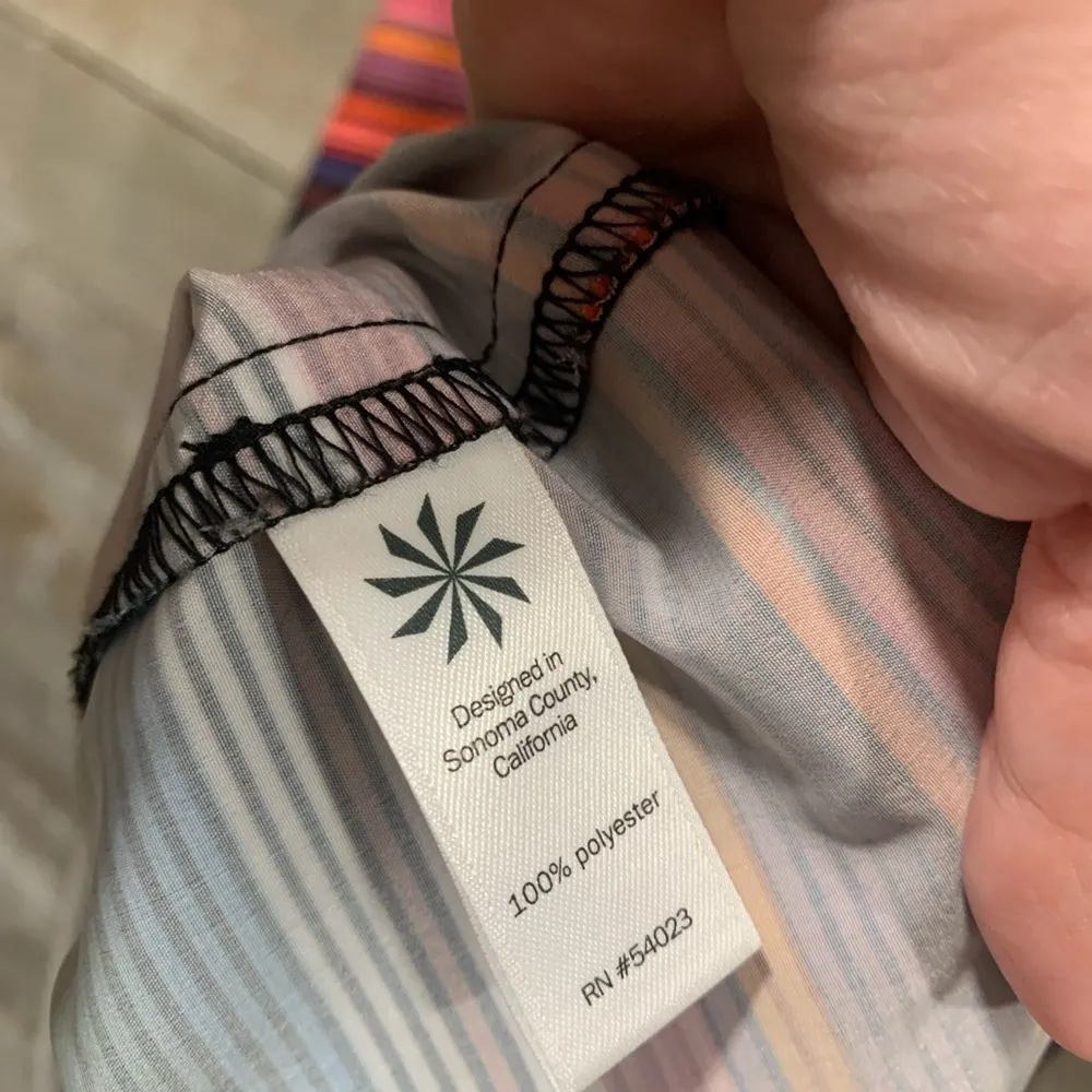 Athleta multicolored maxi dress with drawstring waist and adjustable straps - Image 7