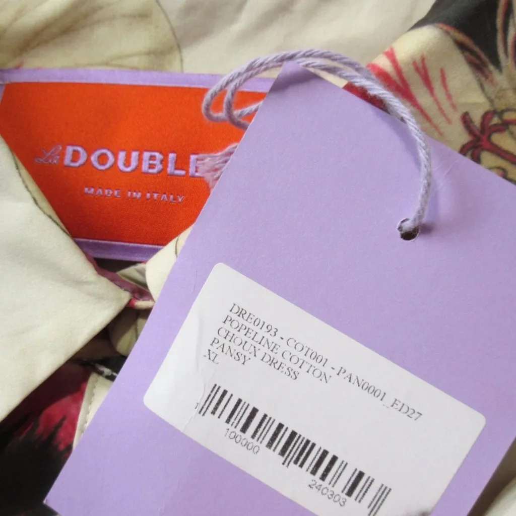 NWT La Double J Choux in Pansy Floral Cotton Mini Shirt Dress XL $760 - Image 8