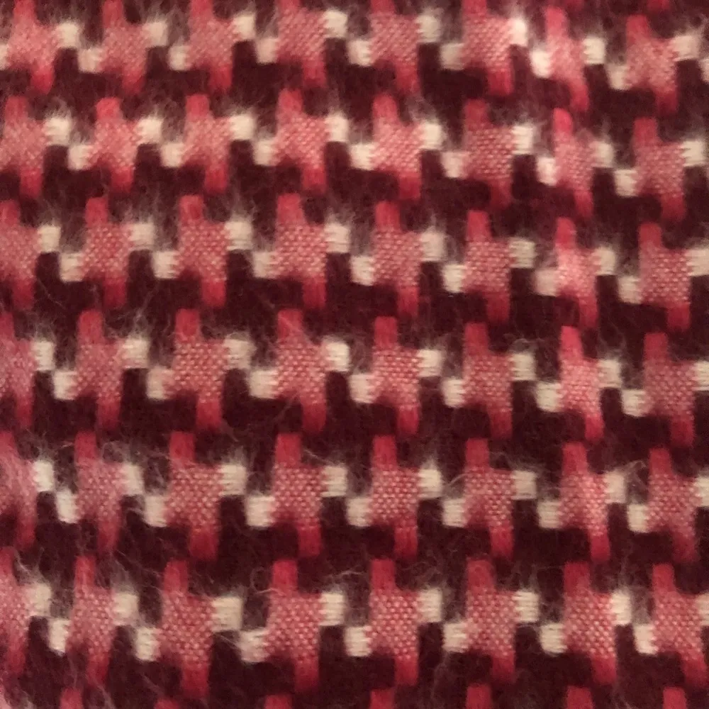 100% Cashmere Cozy Scarf Cranberry Burgundy Fringe - Image 5