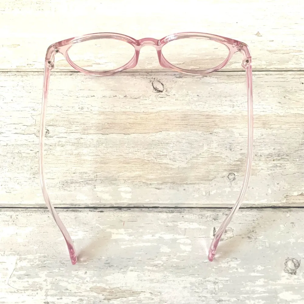 Bluelight Blocking Glasses Pink Clear Frames Women’s Adult OS Blue Light NEW - Image 2