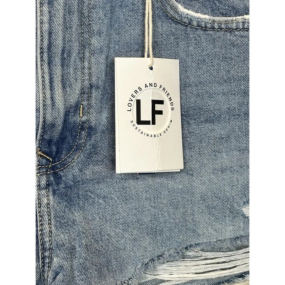 Lovers and Friends Women's Size 28 Jack High Rise Cut Off Denim Jean Shorts NWT - Image 2