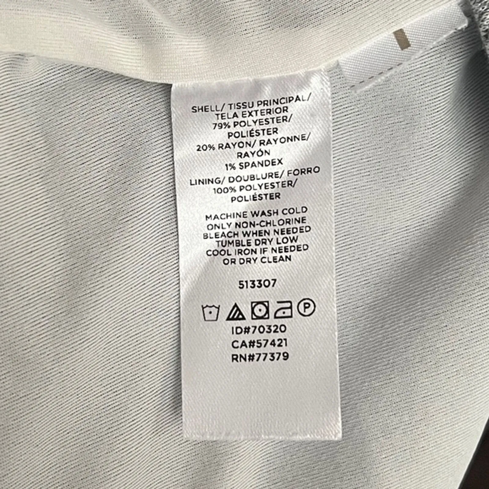 Ann Taylor Dress Women XS Tall Gray Shift Fold Over High Neck Neutral Minimalist - Image 9