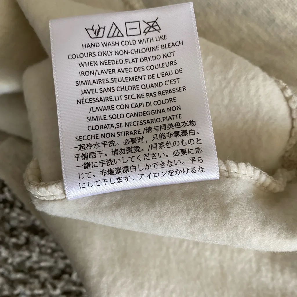 ESSENTIALS FEAR OG GOD LIGHT OATMEAL PULLOVER HOODIE SIZE XS - Image 6