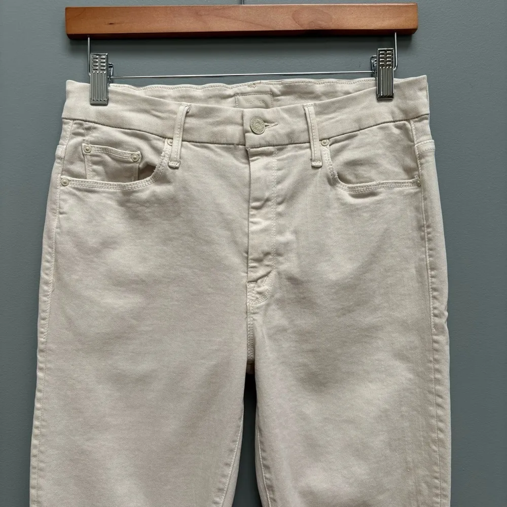 Mother Jeans High Waisted Looker Ankle Pretty Just Strolled In The City Ivory 29 - Image 6