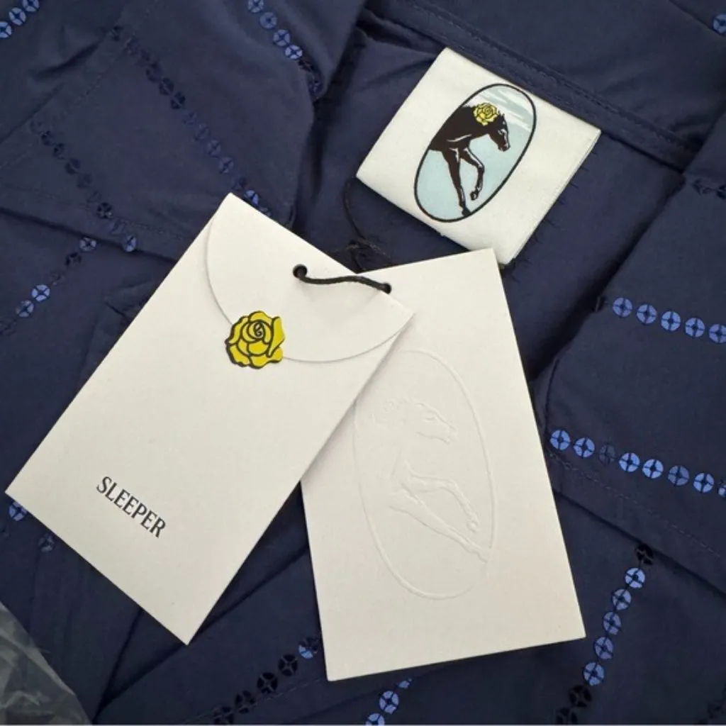 NWT Sleeper Milky Way Sequined Cotton Pajama Set Navy Size M - Image 8