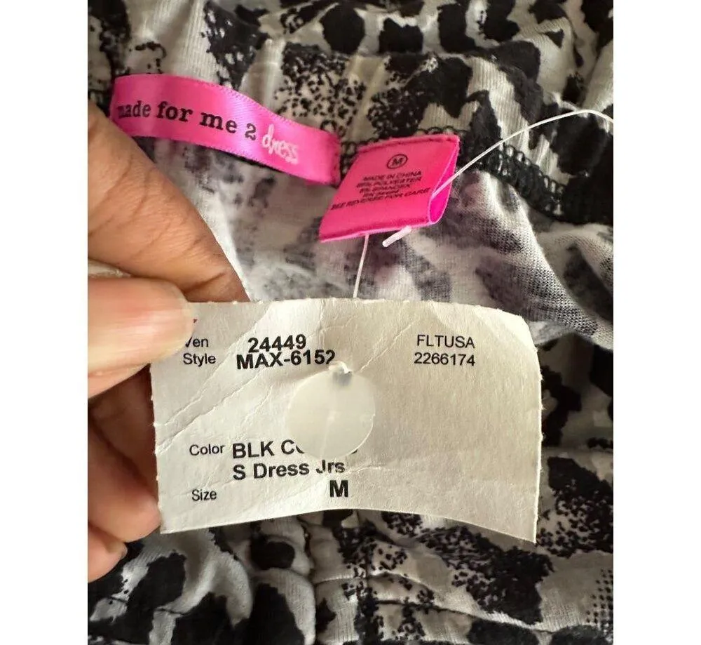 Vintage Leopard Print Halter Neck Y2k Maxi Long Dress Size M By Made For Me 2 Black Size M - Image 8