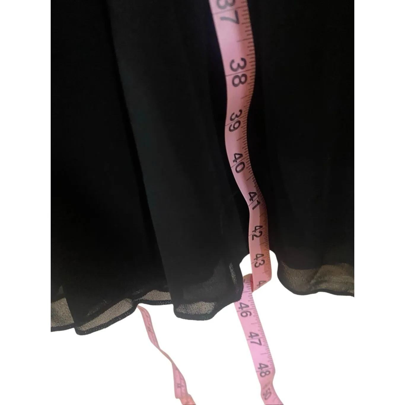 NWT Chicwish medium long layer black flowy maxi skirt zipper back - Image 8