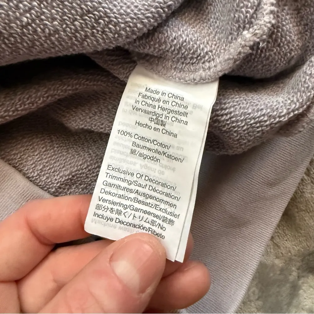 Madewell x Karen Walker® Garment-Dyed Sweatshirt in Violet Tint, Size XS - Image 5