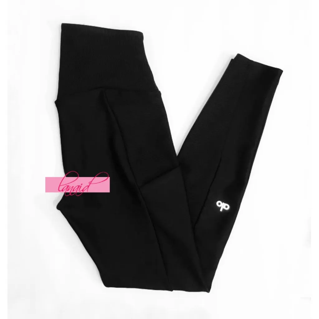 Alo Ribbed Airlift High-Waist 7/8 Enchanted Leggings Pockets Hi-Rise Skinny Pant - Image 12