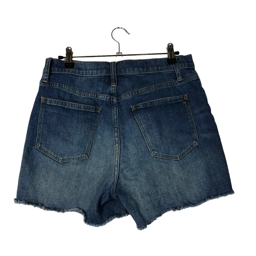 Madewell High Rise Glenoaks Wash Cut Off Denim Shorts 27 - Image 3