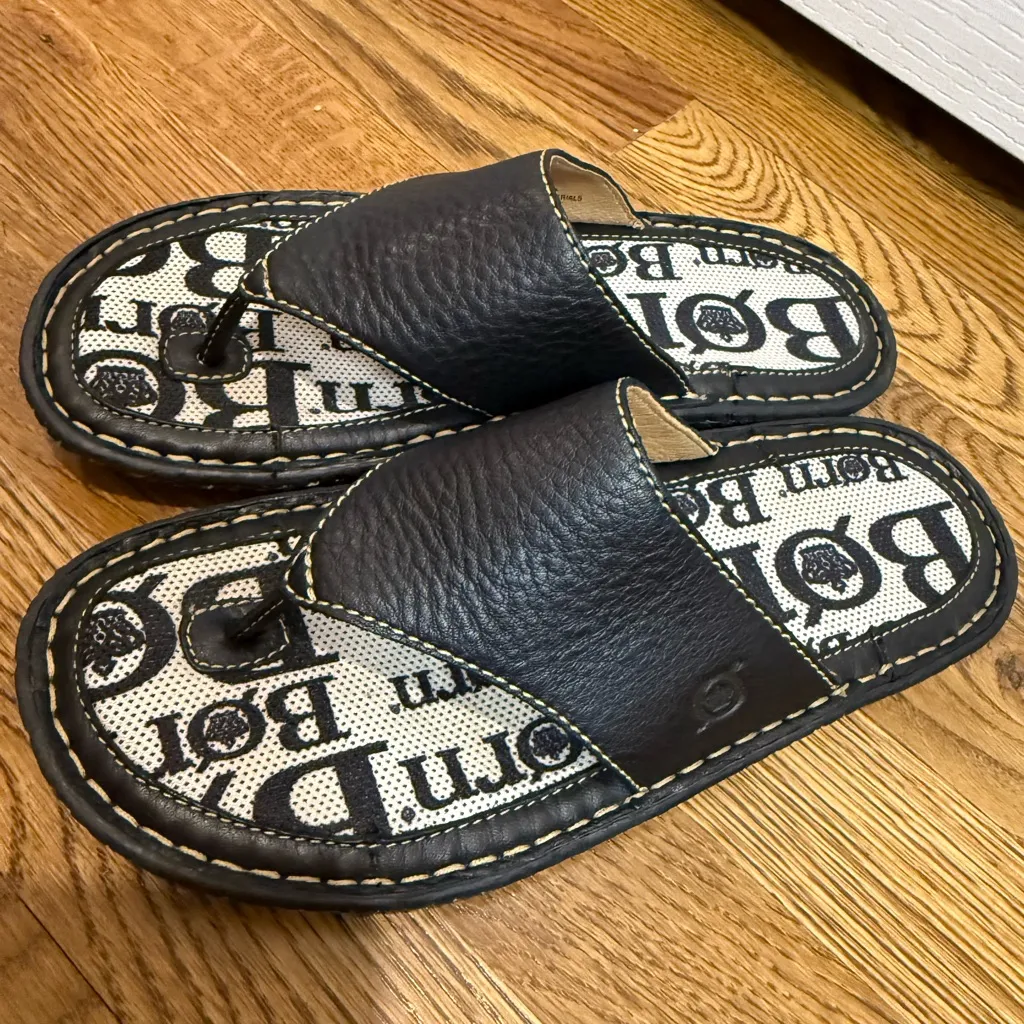 Born Black Leather Slip - Image 6