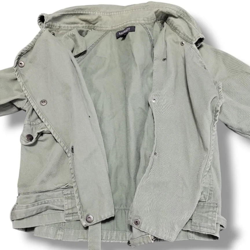 Margot Jacket Size Small Women's Moto Jacket Utility Jacket Bikercore Army Green - Image 3
