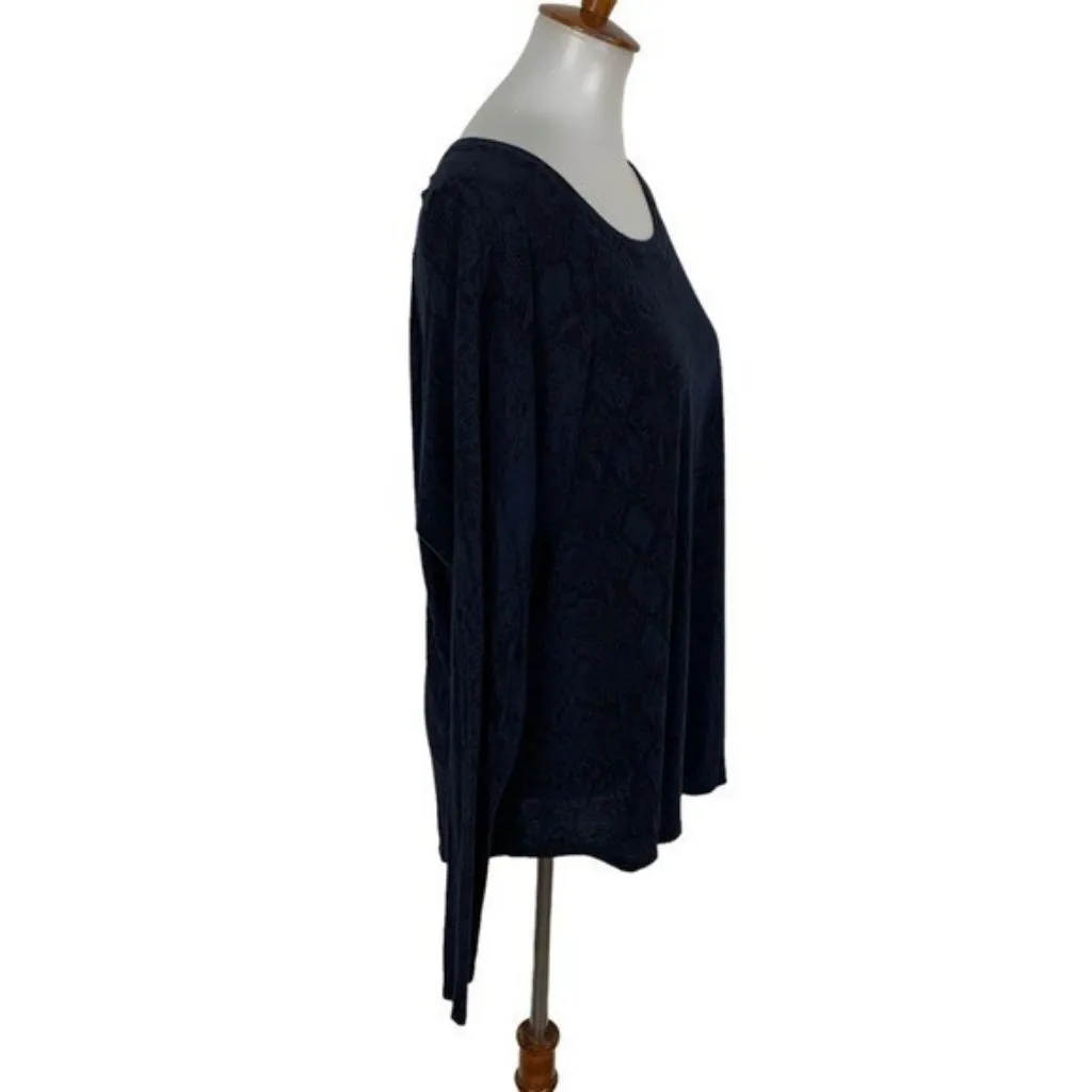 Michael Stars Top Medium Black Long Sleeve Tee Minimalist Everyday Basic - Image 2