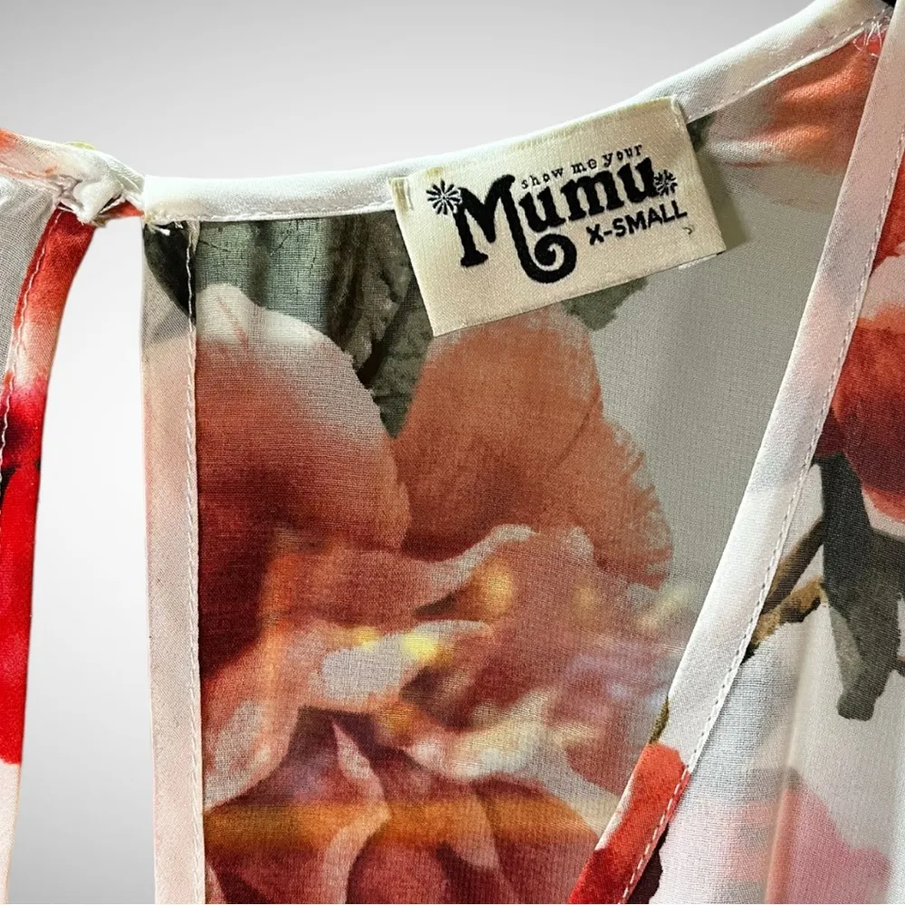 SHOW ME YOUR MUMU Floral Rose Print Runaway‎ Mini Dress XS | EUC - Image 9