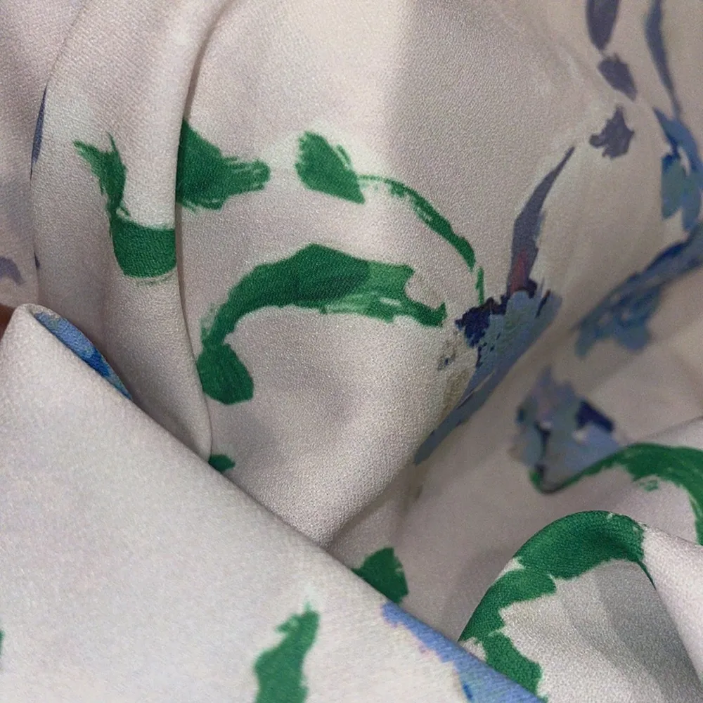 Retail $375 Prabal Gurung Collective Floral Side Ruffle Spring Dress Siz… White Size 12 - Image 4