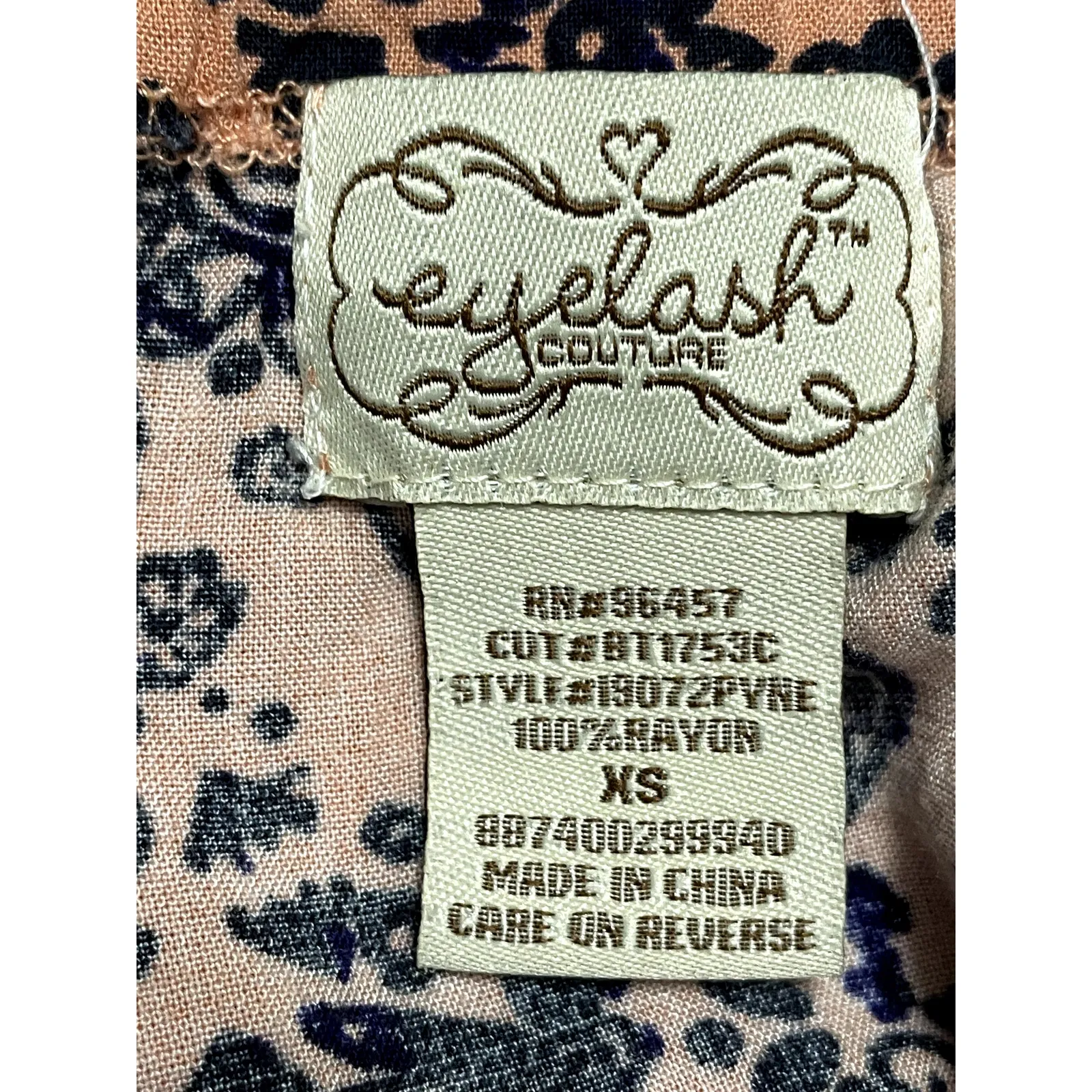 Eyelash Camisole Top Geometric Print Scoop Neck Spaghetti Straps Multicolor W XS - Image 7