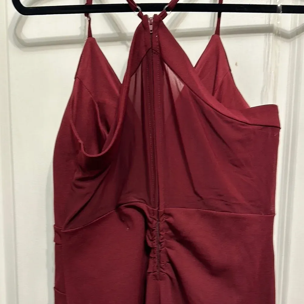 Burgundy Maxi Halter Dress‎ by Emerald Sundae XL - Image 6