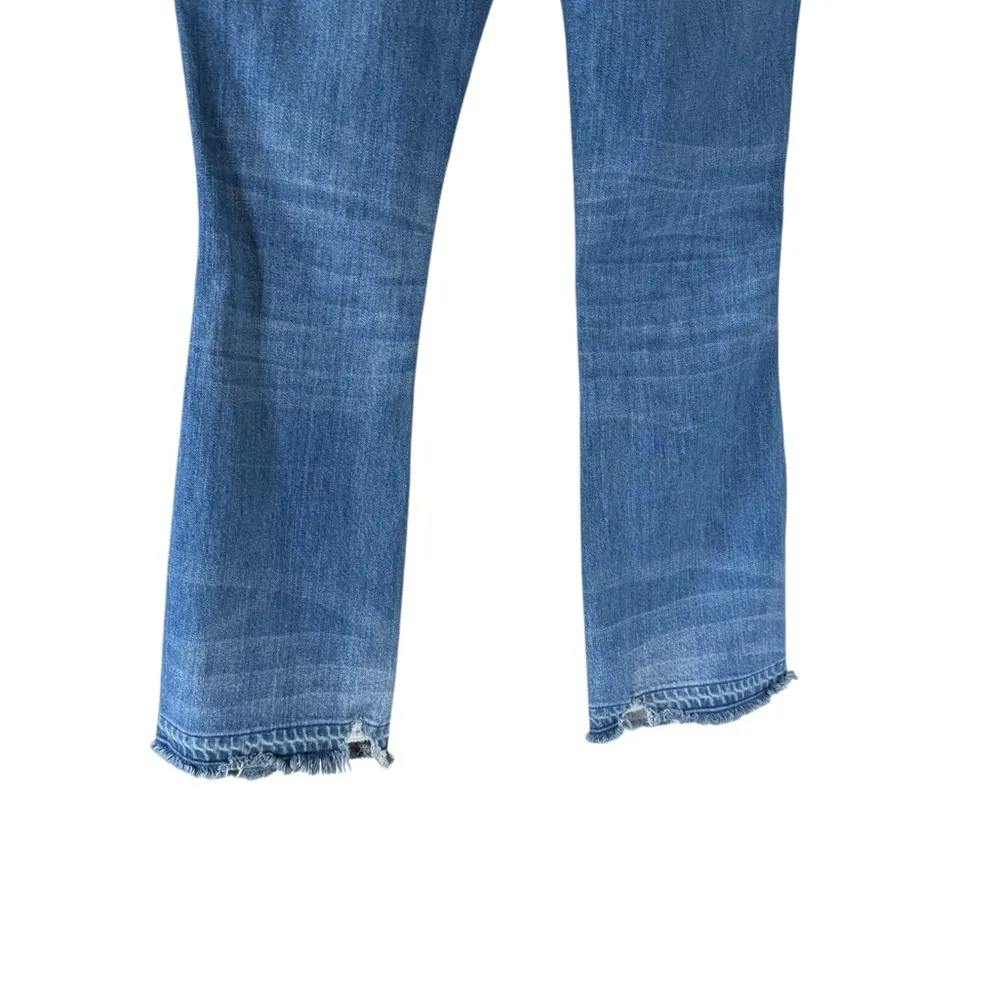 AMO Jane Cropped Flare Jean in Old School Blue Size 27 - Image 6