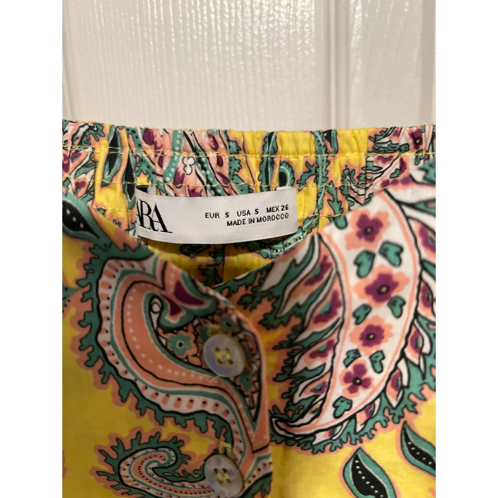 ZARA Floral Romantic Cottage Puff Sleeve MIDI Dress  Small Summer Vacation - Image 4