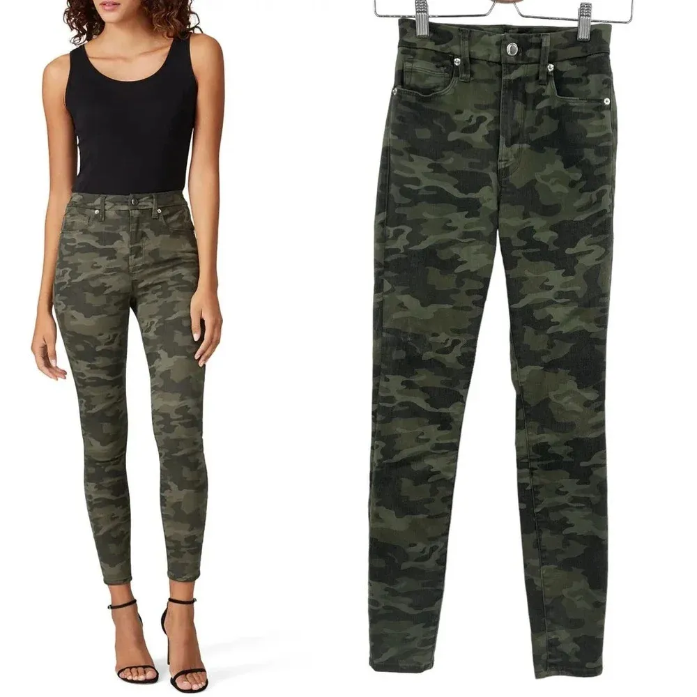 Good American Good Waist Skinny Jeans in Camo‎ Print Size 00 / 24 - Image 2
