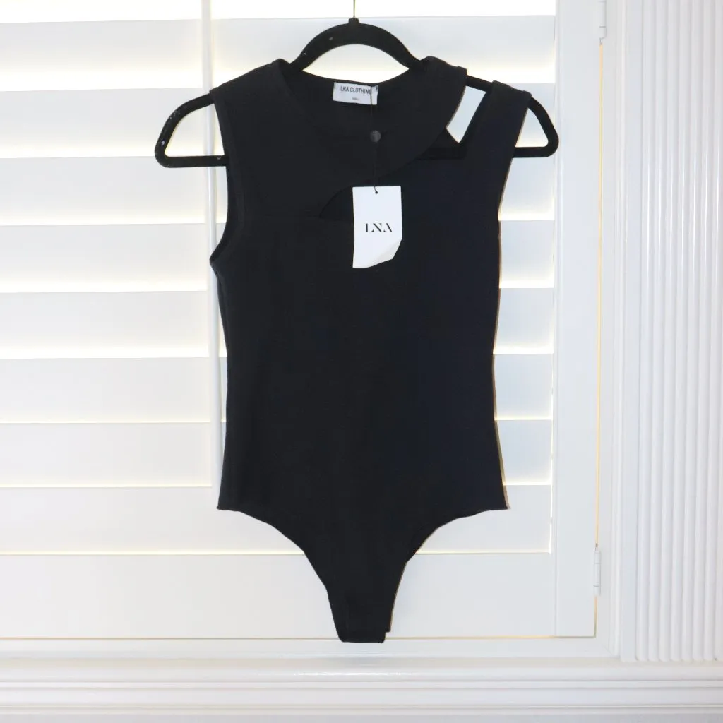 NWT Revolve LNA Black Tank Moxie Bodysuit Size Small Sexy Vegas Party Modal - Image 2