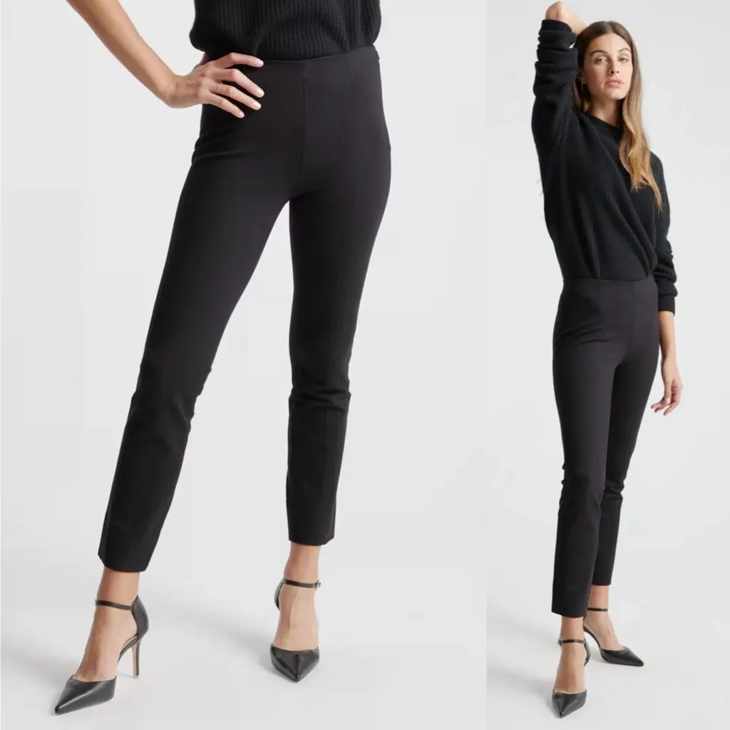 Quince XS Ultra-Stretch Ponte Pintuck Ankle Pants 848 - Image 2