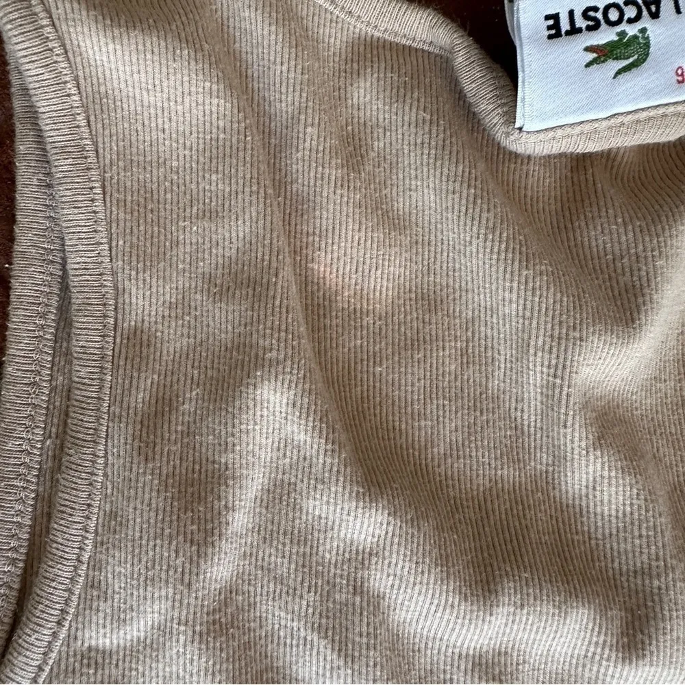 Lacoste women's size XL 46 tan beige tank top sleeveless shirt - Image 9