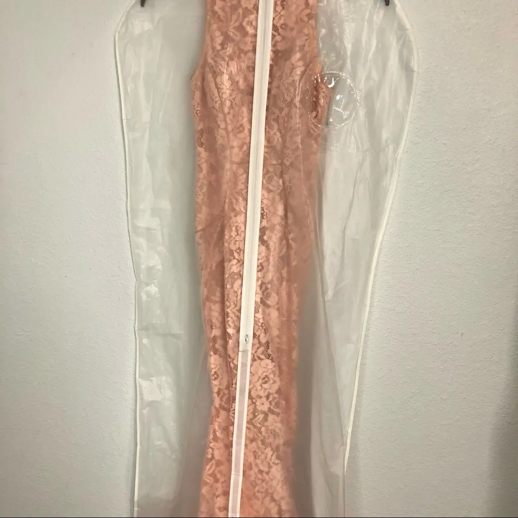 Avery G Blush Floral Lace Mermaid Formal Dress Size 2 Pink - Image 14