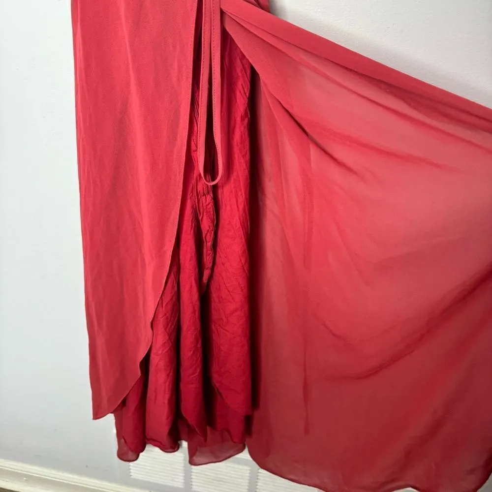 Showpo. wrap midi dress size 2 Red - Image 2
