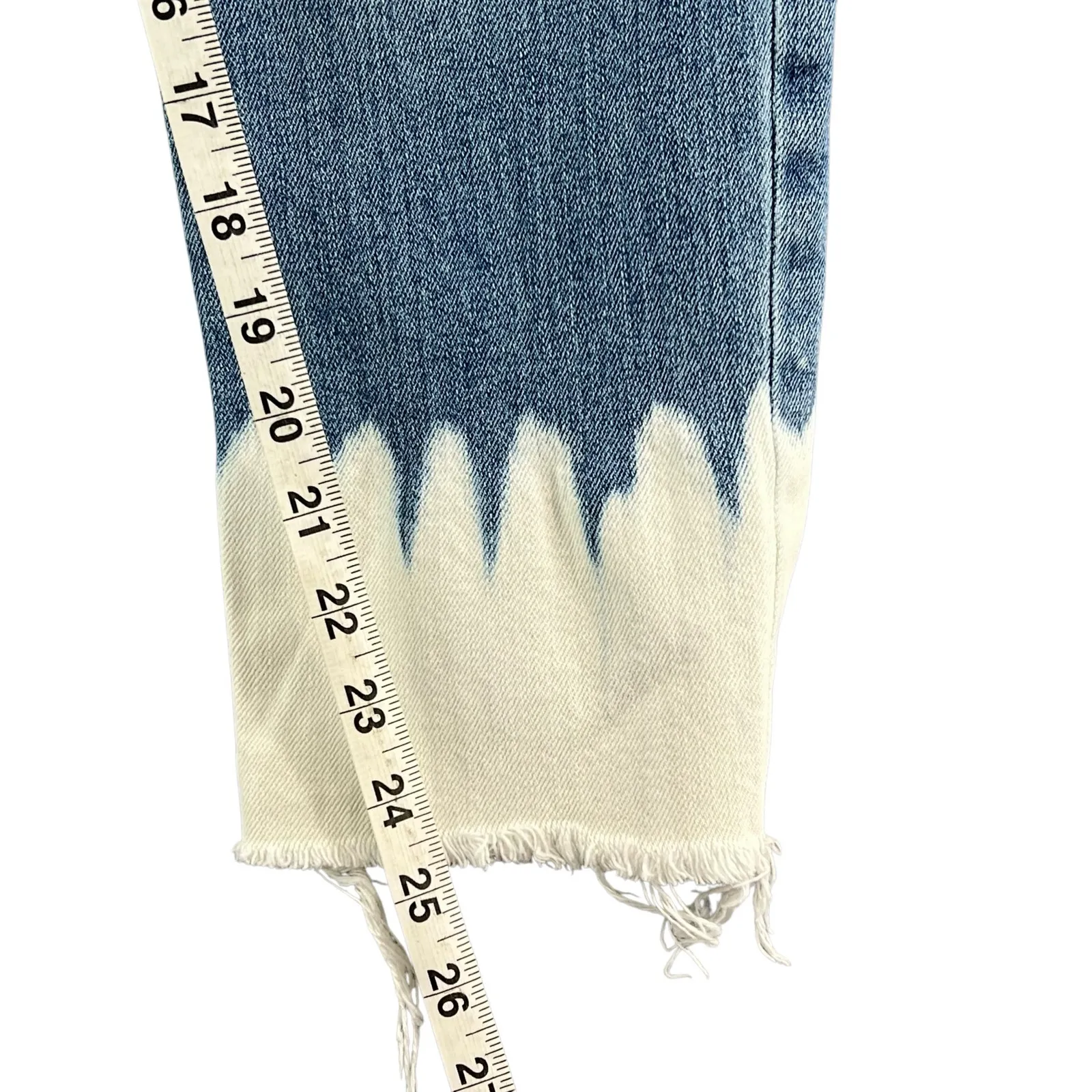 Joes Icon Ankle Sigourney Jeans Womens 28 Blue Dip Dye Skinny Stretch Boho Chic - Image 12
