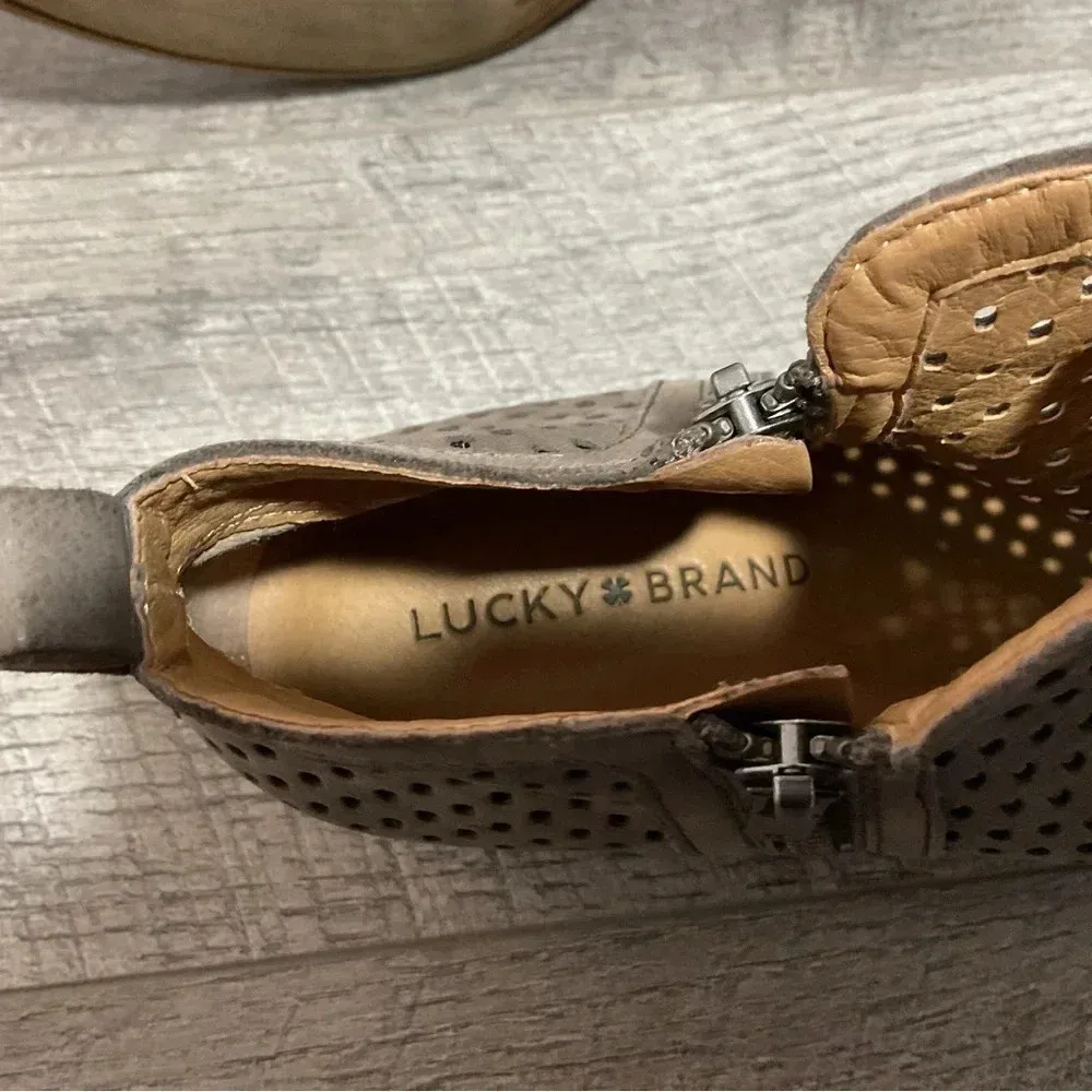 Lucky Brand Perforated Basel Ankle Boots Size 7‎ - Image 7