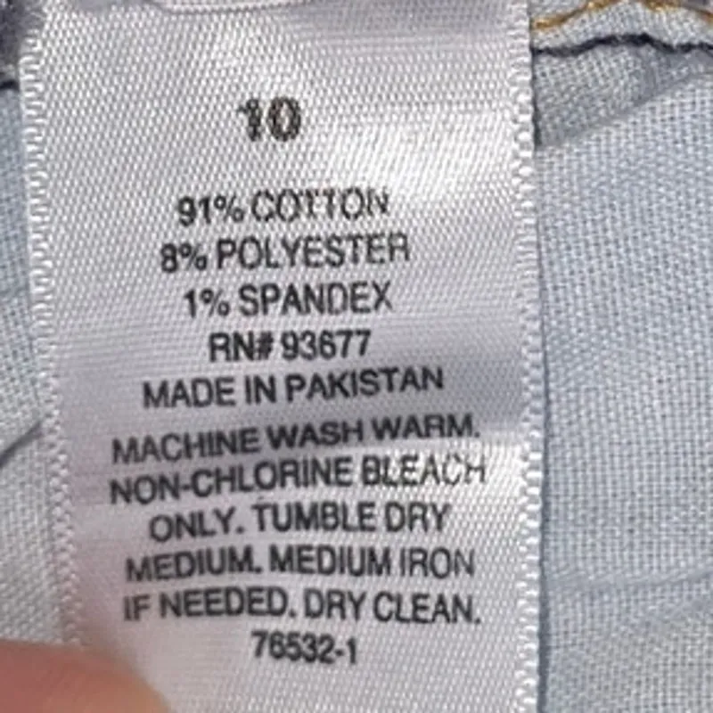 a.n.a A New Approach Shorts Womens 10 (30x5) High Rise Midi Short Button Fly Blue - Image 4