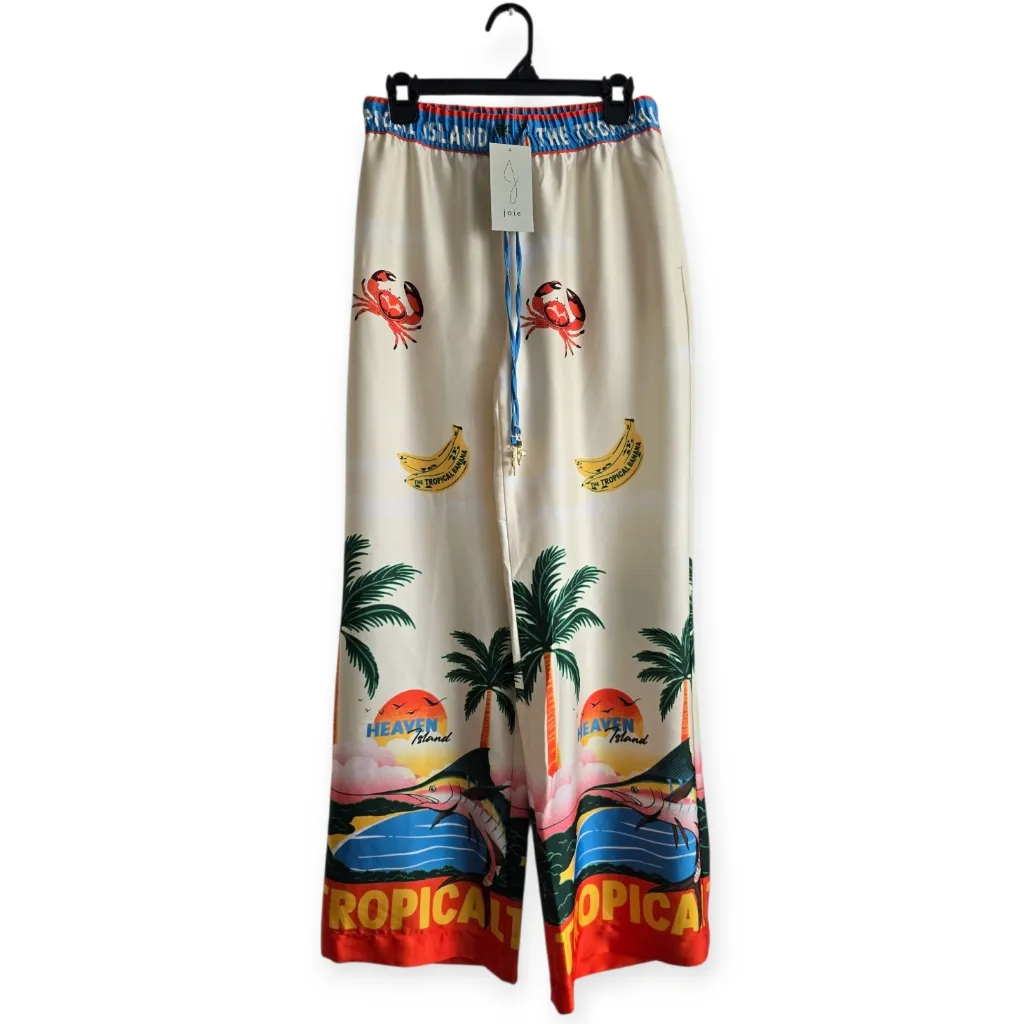 joie Vibrant Tropical‎ Print Beach Pants Size S/P Red - Image 6