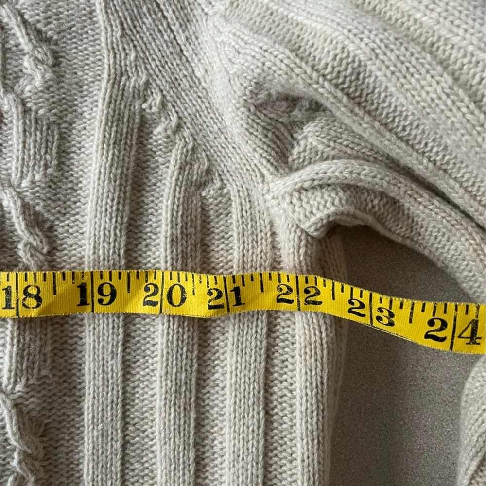 Bonobos Cream Cable Knit Wool Blend Sweater Size Large‎ EUC - Image 6