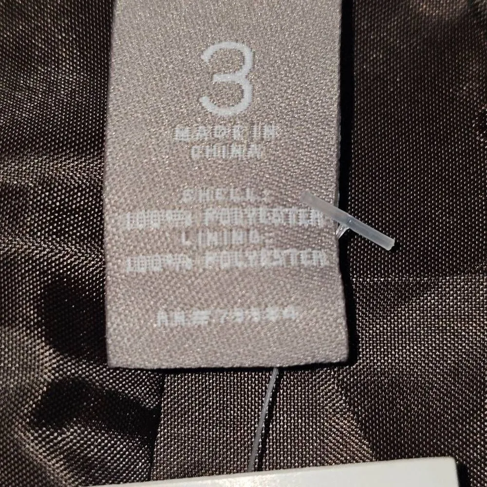 NWT Chico's Womens Brown Animal Leopard Print Faux Leather‎ Trim Jacket 3 XL 16 - Image 4