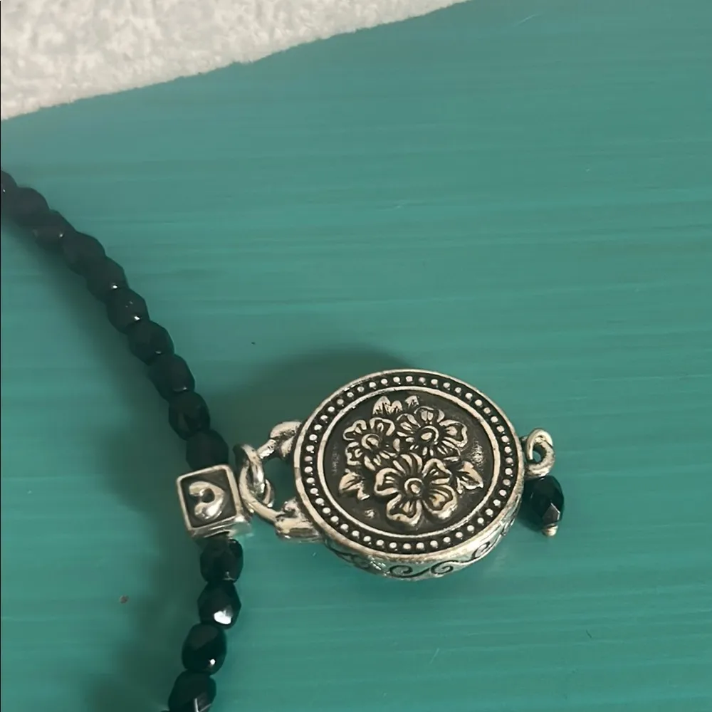 Brighton Jet Set Silver Reversible Black Crystal Encrusted Filigree Jewelry Set - Image 13