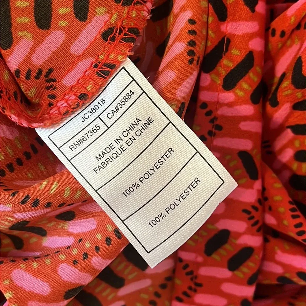 Jack B.B. Dakota Size Large Red Chevron Print Tank Dress - Image 8