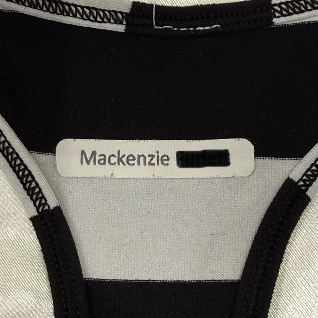 Lululemon Cool Racerback Tank Top Straightup Stripe Black White Size 6 Yoga - Image 11