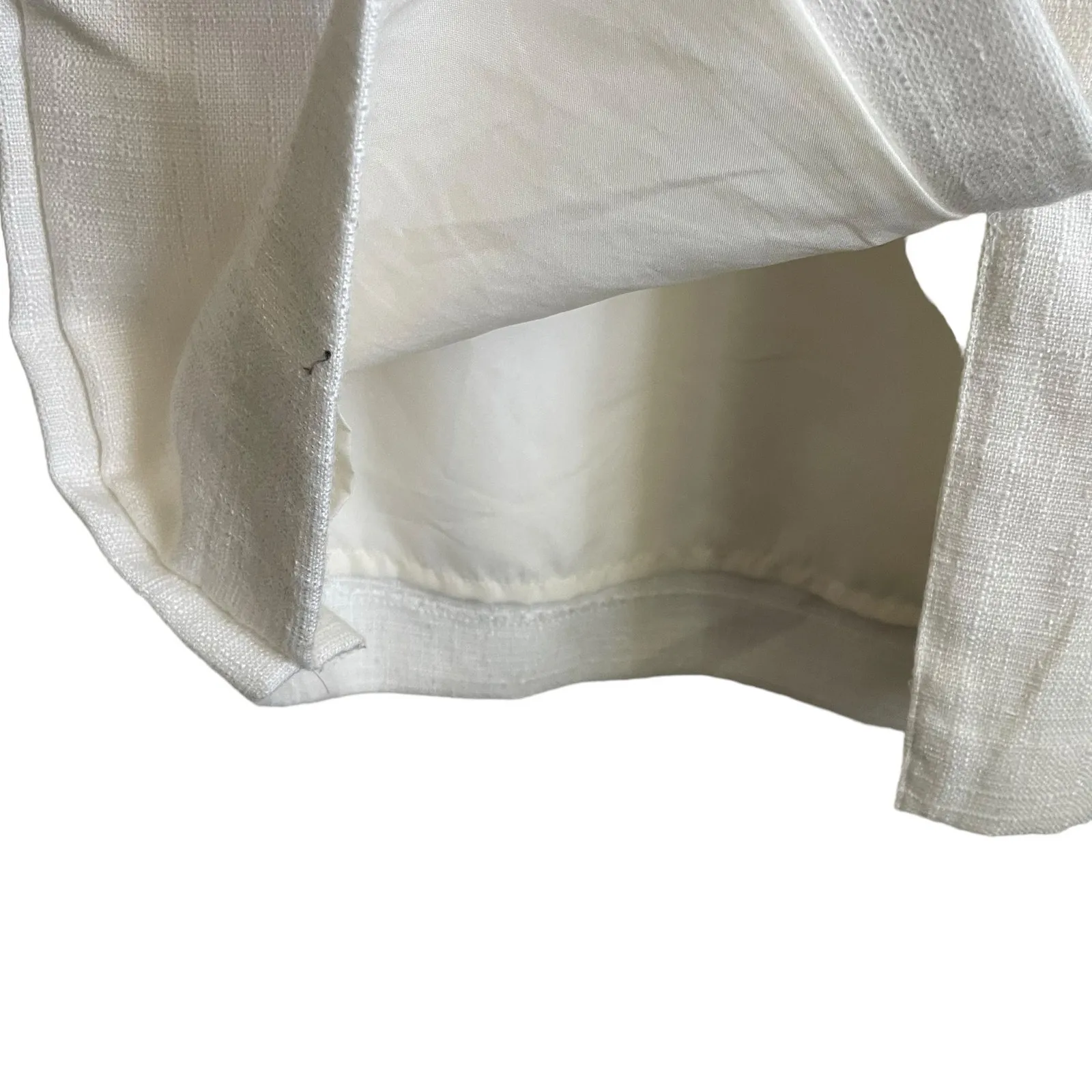 Liz Claiborne Women Shift Dress 12 Ivory Gold Tone Chain Waist Career Cocktail‎ - Image 7