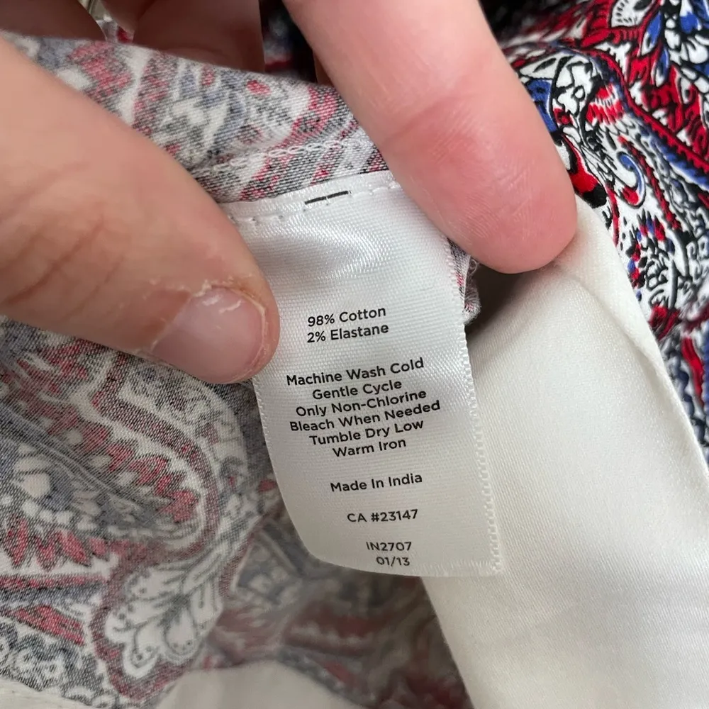 Talbots Pleated Paisley Skirt 4 Perite - Image 5