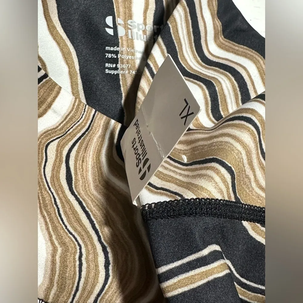 Sports Illustrated Black Brown Beige Women’s Leggings Workout Walking Run New XL - Image 12