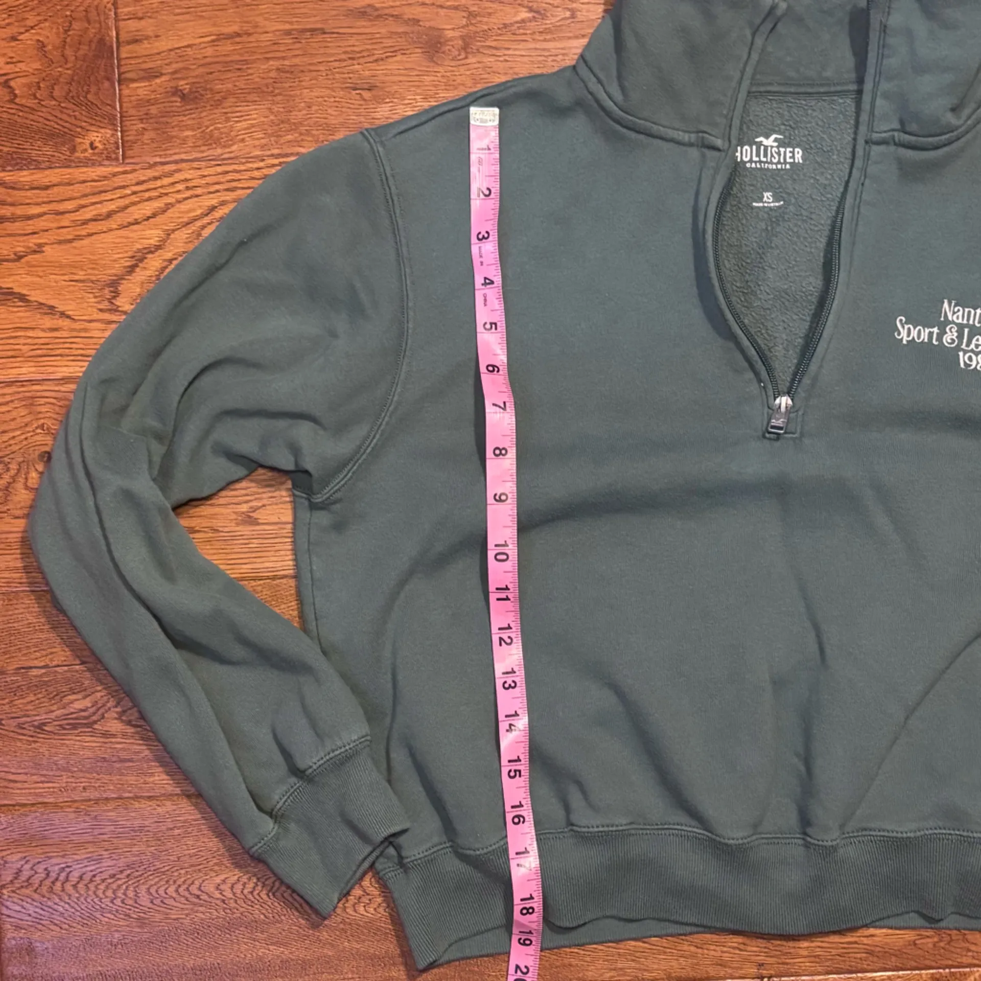 Hollister Green Half-Zip Pullover - Image 6