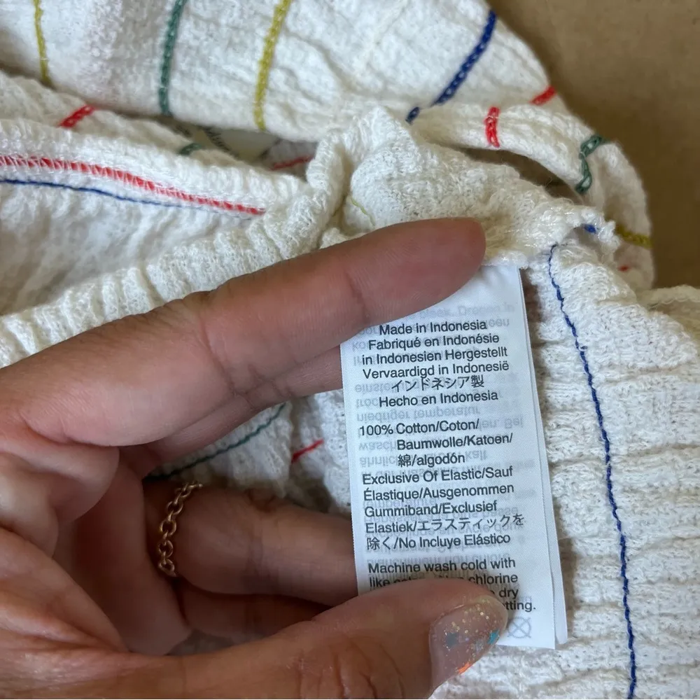 Madewell Texture & Thread Rainbow-Stitch Smocked Tank Top - Image 10